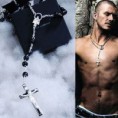 Dolce & Gabbana D&G Beckham Rosary Black Bead Necklace 